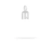 Groovy Diamond Initial Mini Bead Charm M in Sterling Silver sold by Adina Reyter