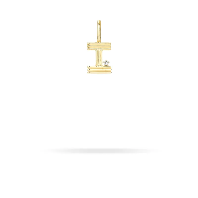 Groovy Diamond Initial Mini Bead Charm I sold by Adina Reyter