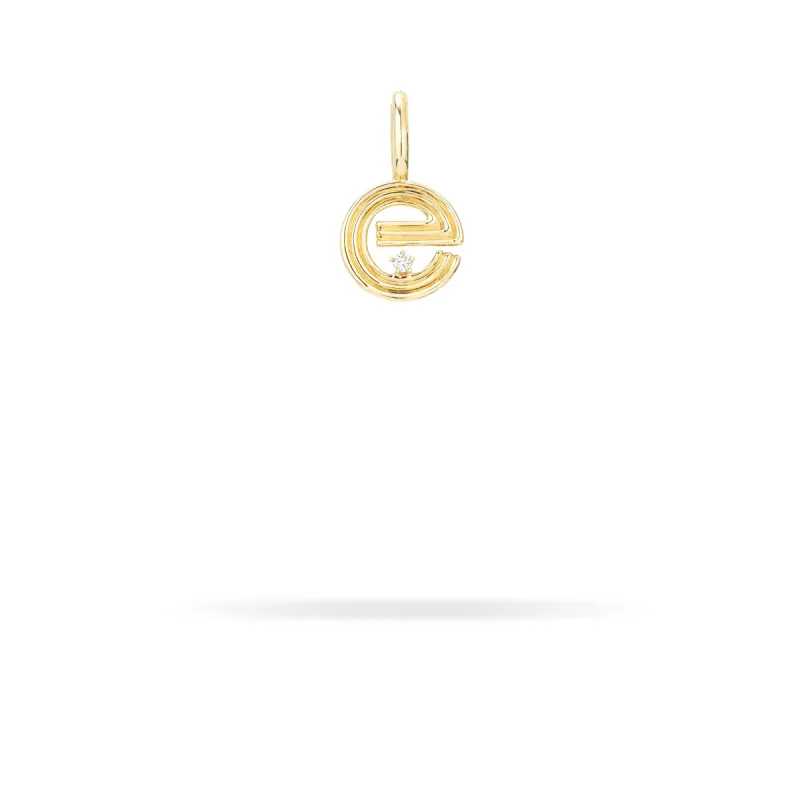 Groovy Diamond Initial Mini Bead Charm E sold by Adina Reyter