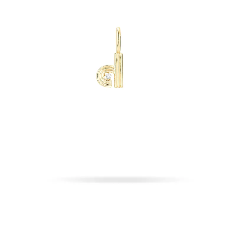Groovy Diamond Initial Mini Bead Charm D sold by Adina Reyter