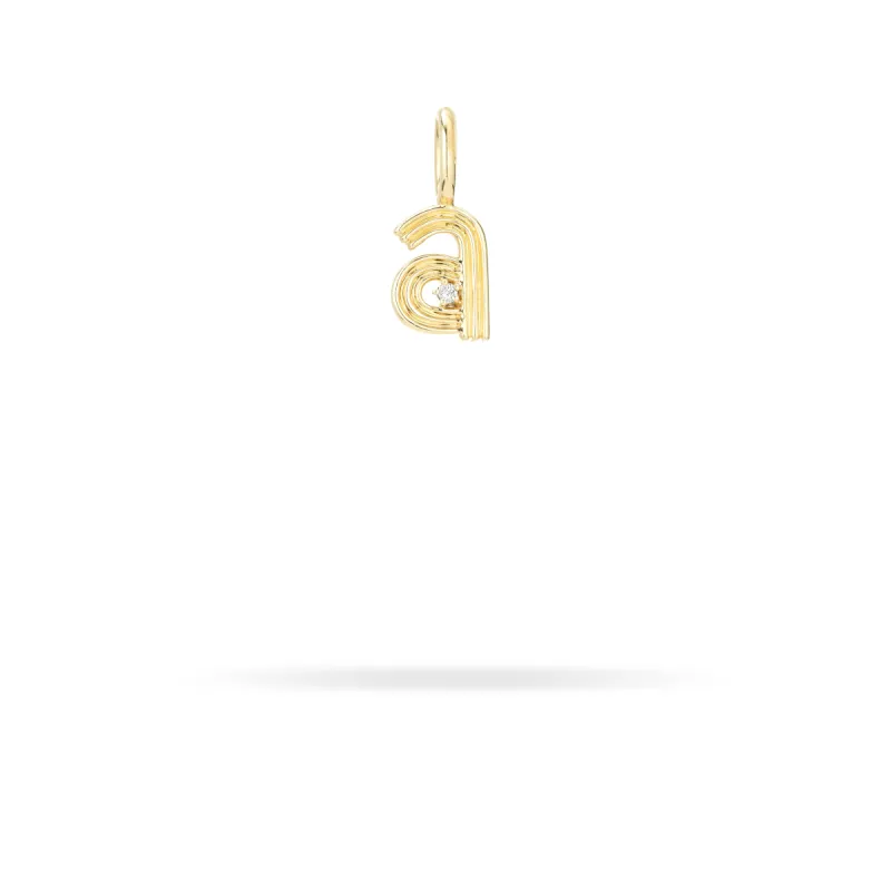 Groovy Diamond Initial Mini Bead Charm A sold by Adina Reyter