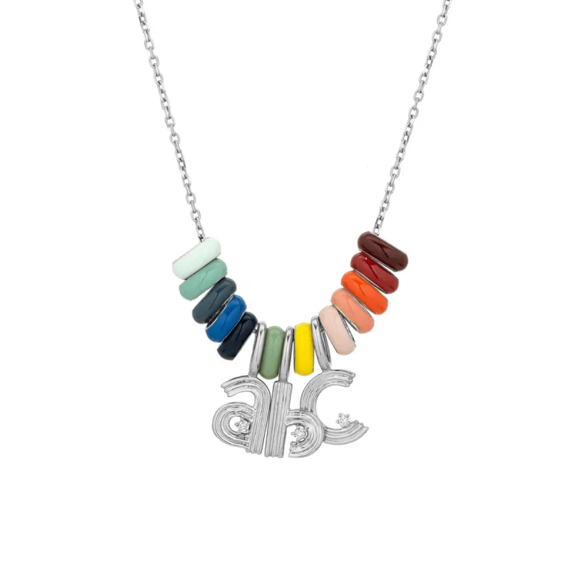 Carnival Necklace - Three Symbols in Sterling Silver sold by Adina Reyter