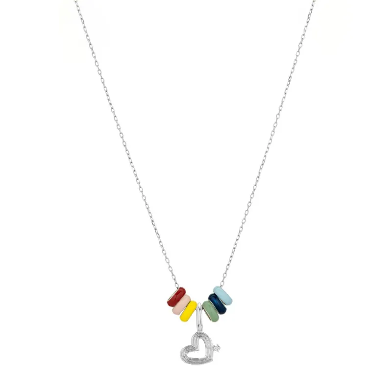 Carnival Necklace - One Symbol in Sterling Silver sold by Adina Reyter