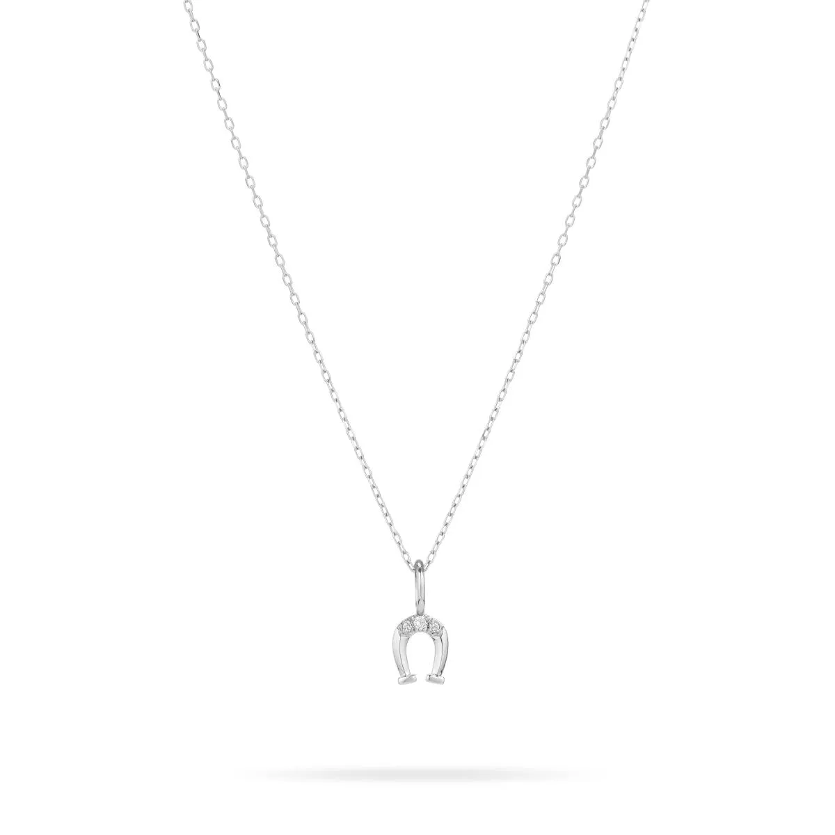 Diamond Horseshoe Mini Bead Charm in Sterling Silver sold by Adina Reyter product image thumbnail 3