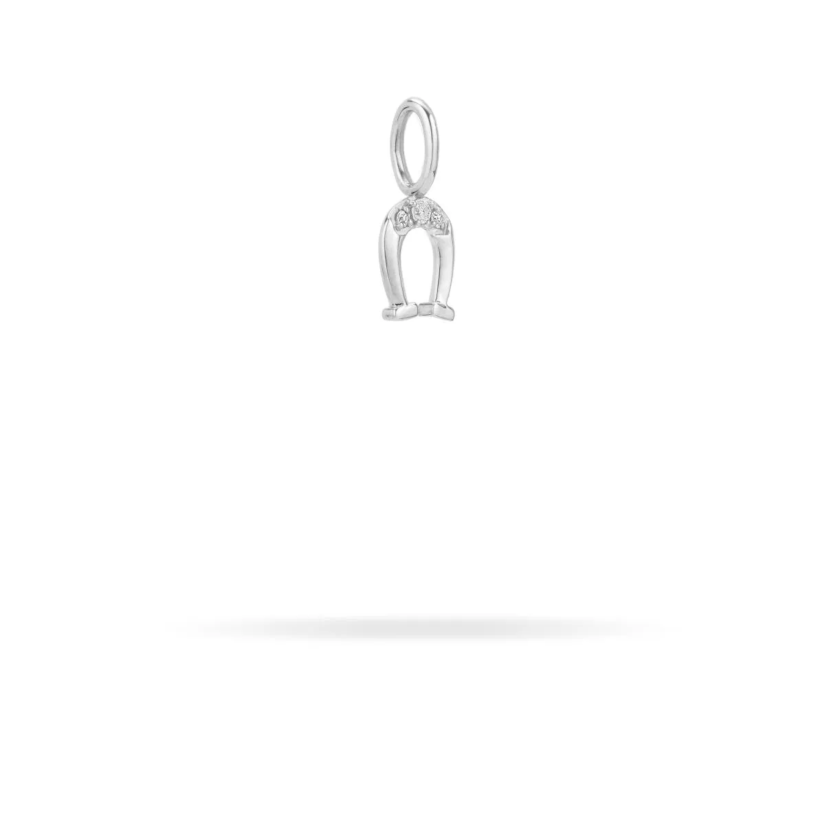 Diamond Horseshoe Mini Bead Charm in Sterling Silver sold by Adina Reyter product image thumbnail 4