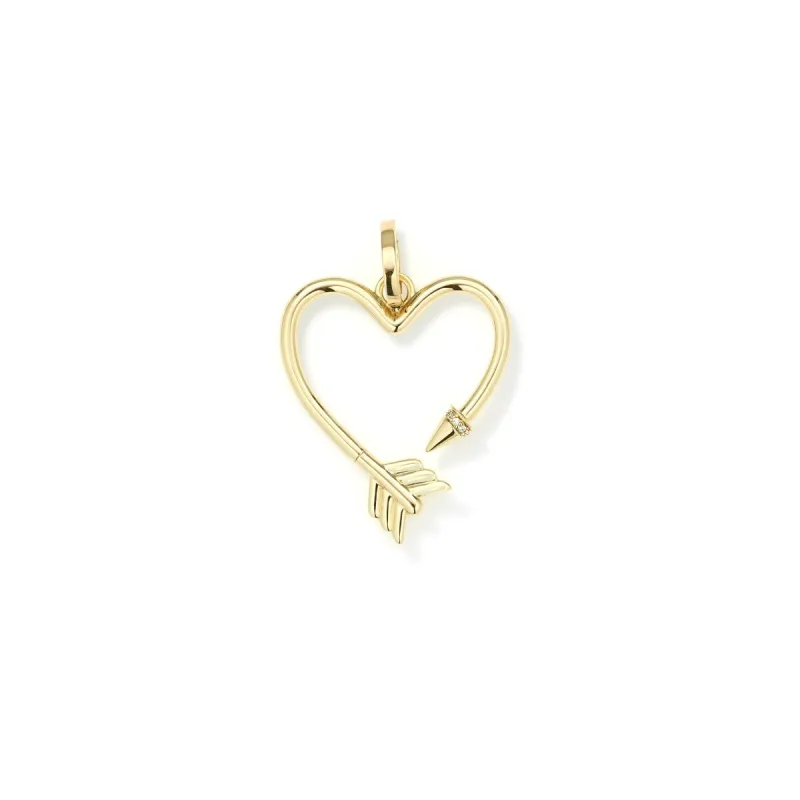 Diamond Arrow Heart Hinged Charm for Mini Beads sold by Adina Reyter
