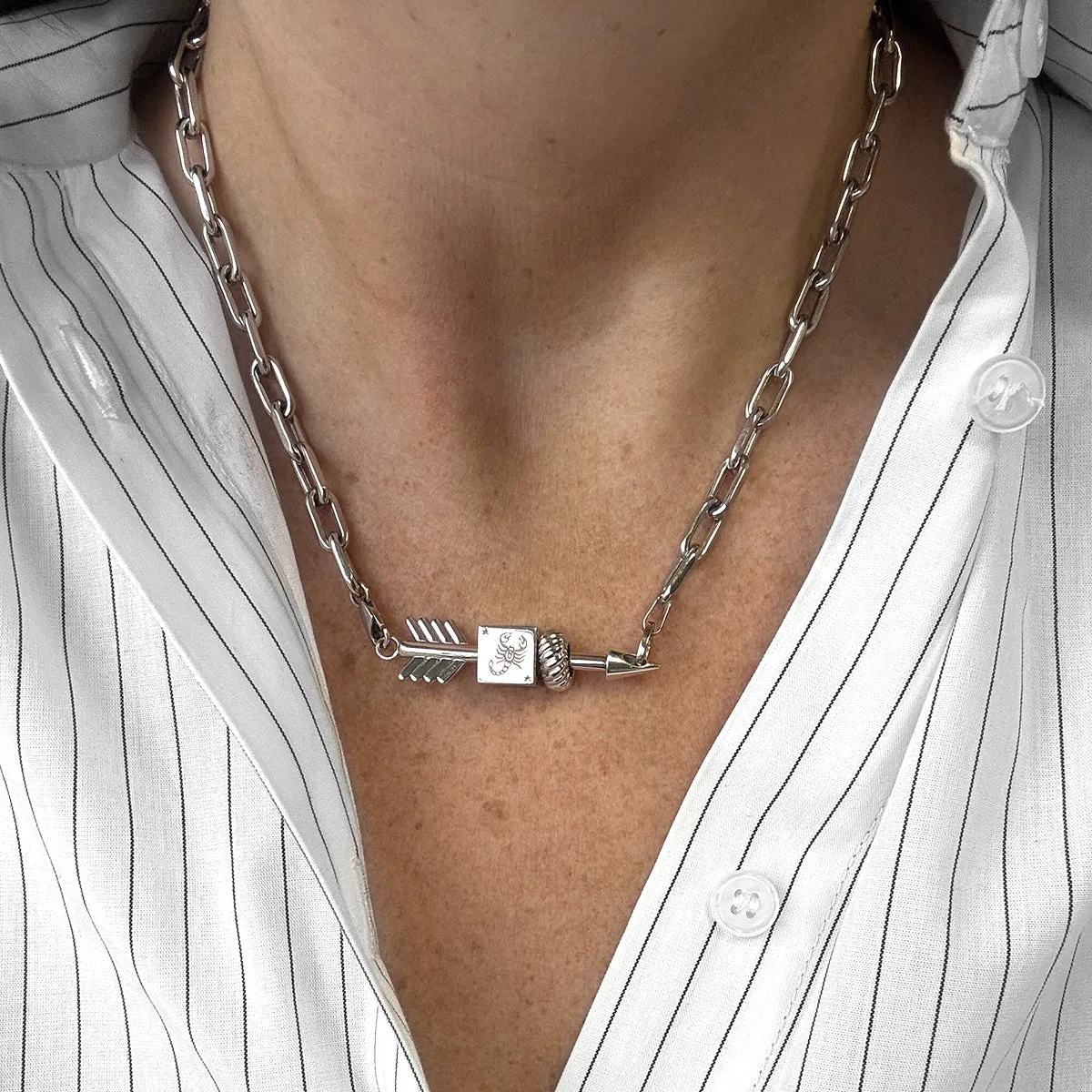 Arrow Hinged Charm in Sterling Silver for Big Beads sold by Adina Reyter product image thumbnail 2