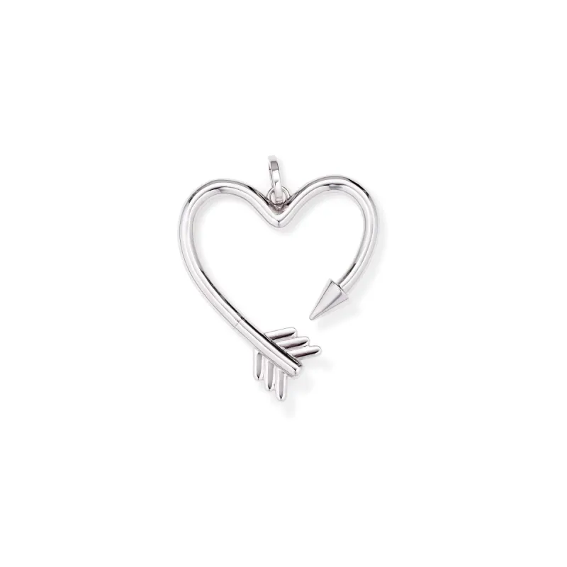 Arrow Heart Hinged Charm in Sterling Silver for Big Beads sold by Adina Reyter
