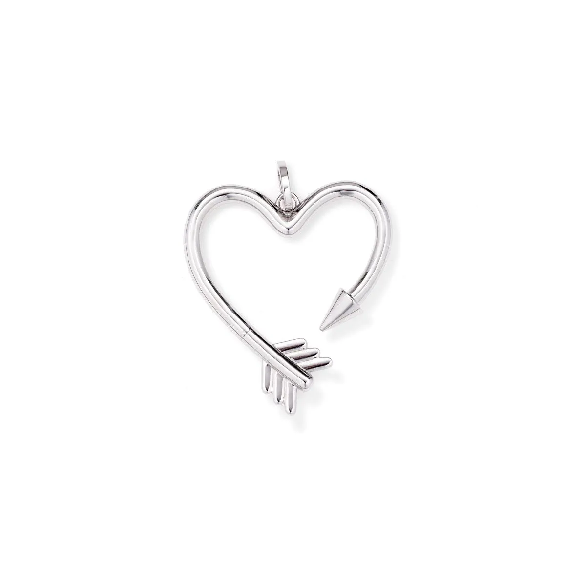 Arrow Heart Hinged Charm in Sterling Silver for Big Beads sold by Adina Reyter