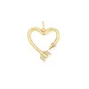 Diamond Arrow Heart Hinged Charm for Big Beads sold by Adina Reyter