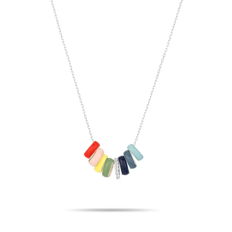 Bead Party Carnival Necklace in Sterling Silver sold by Adina Reyter