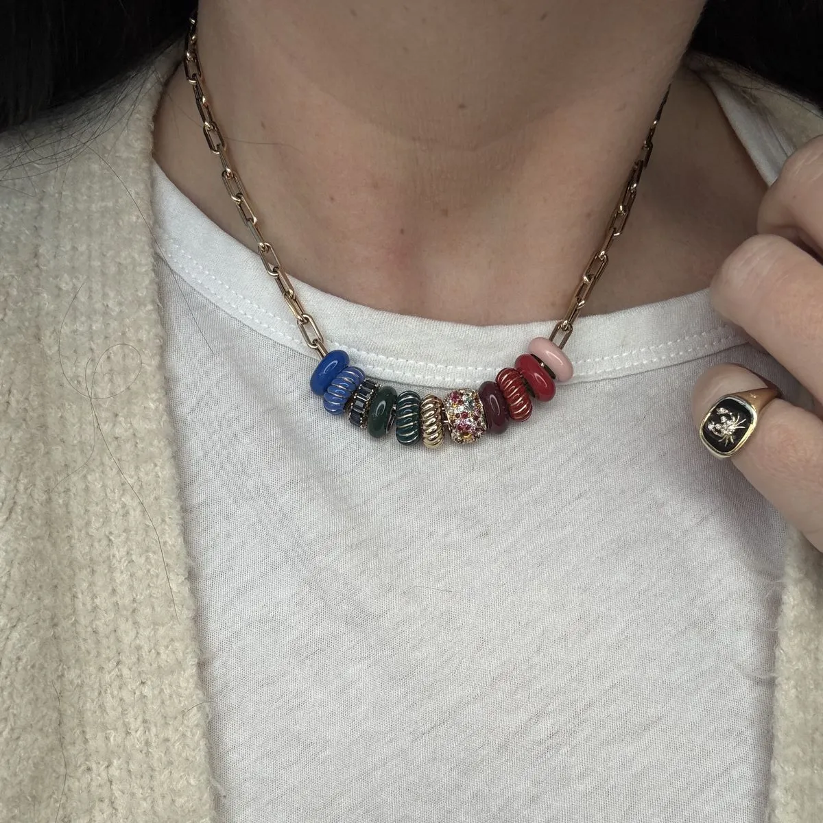 Big Bead Crown Jewels Necklace sold by Adina Reyter product image thumbnail 2