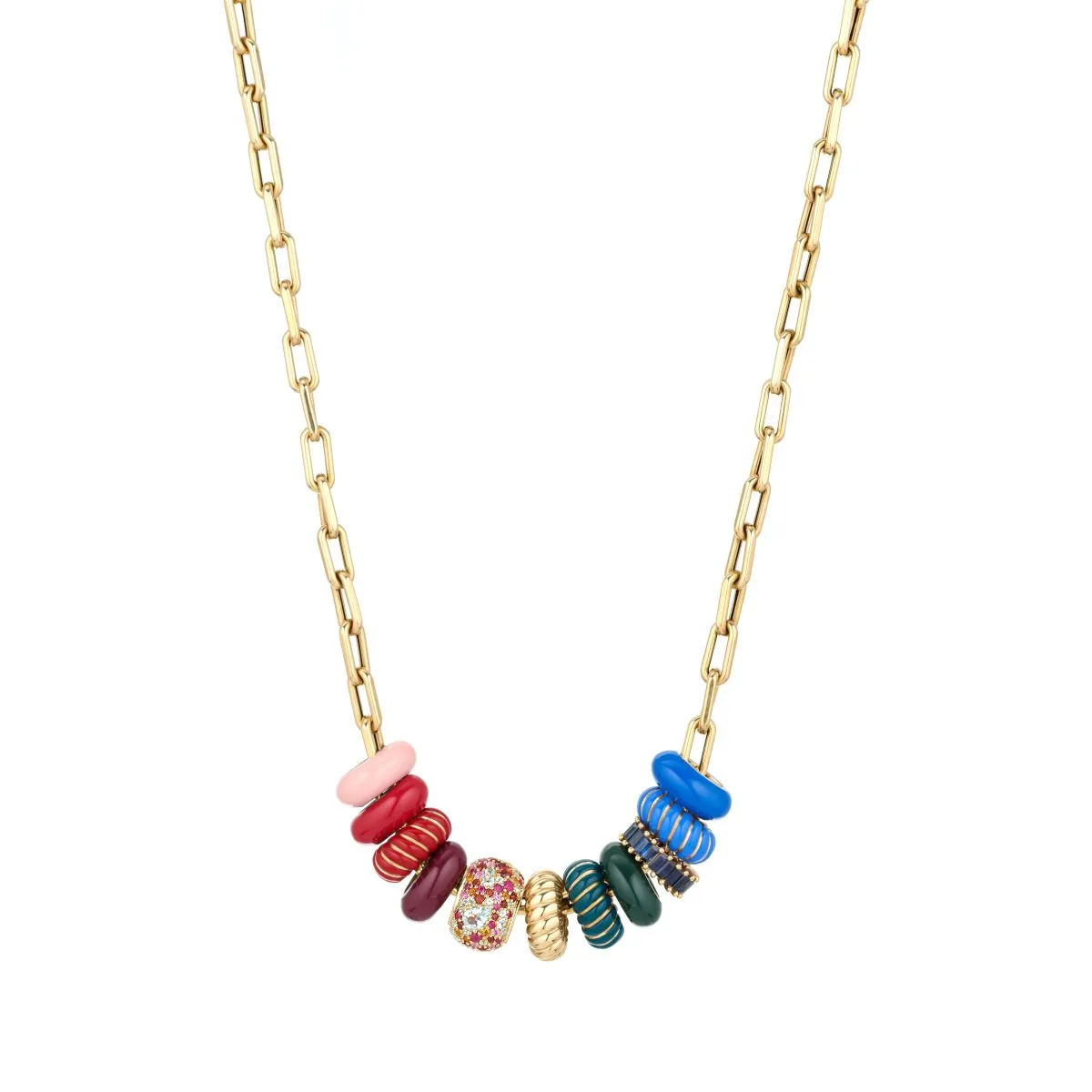 Big Bead Crown Jewels Necklace sold by Adina Reyter