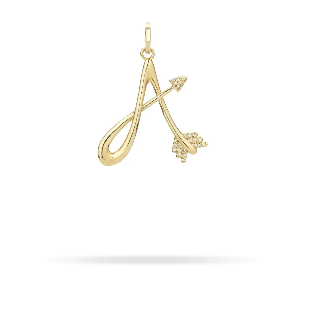 Diamond Arrow Initial Hinged Charm sold by Adina Reyter