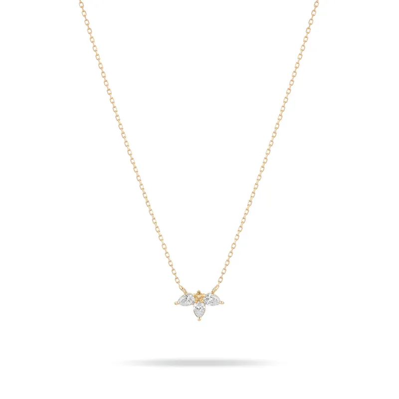 Paris Diamond Half Flower Necklace sold by Adina Reyter
