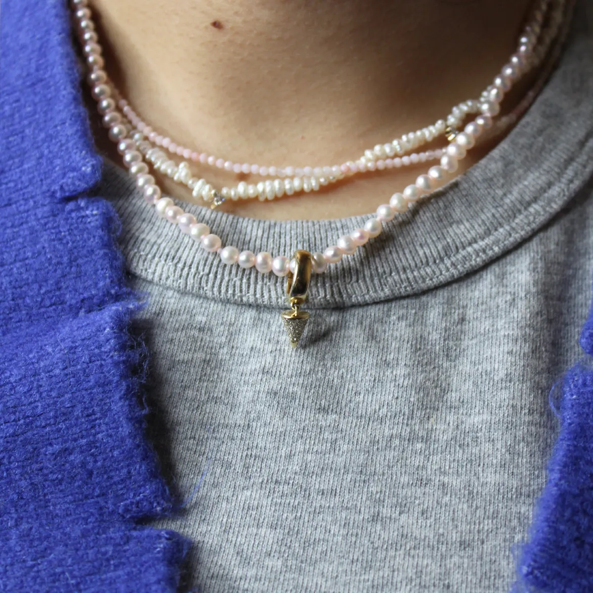 One of a Kind Pink Pearl Necklace sold by Adina Reyter product image thumbnail 2