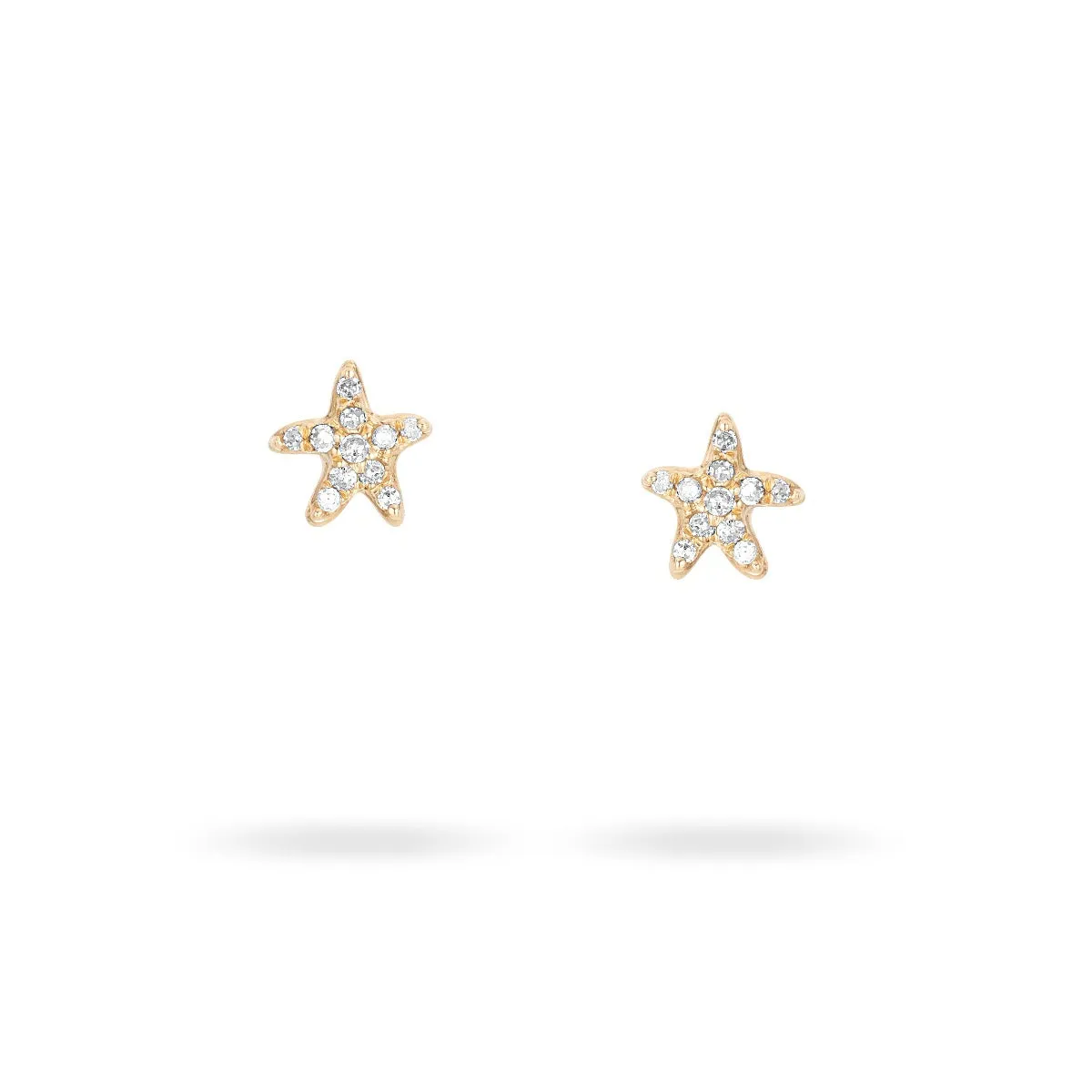 Tiny Pavé Starfish Posts sold by Adina Reyter