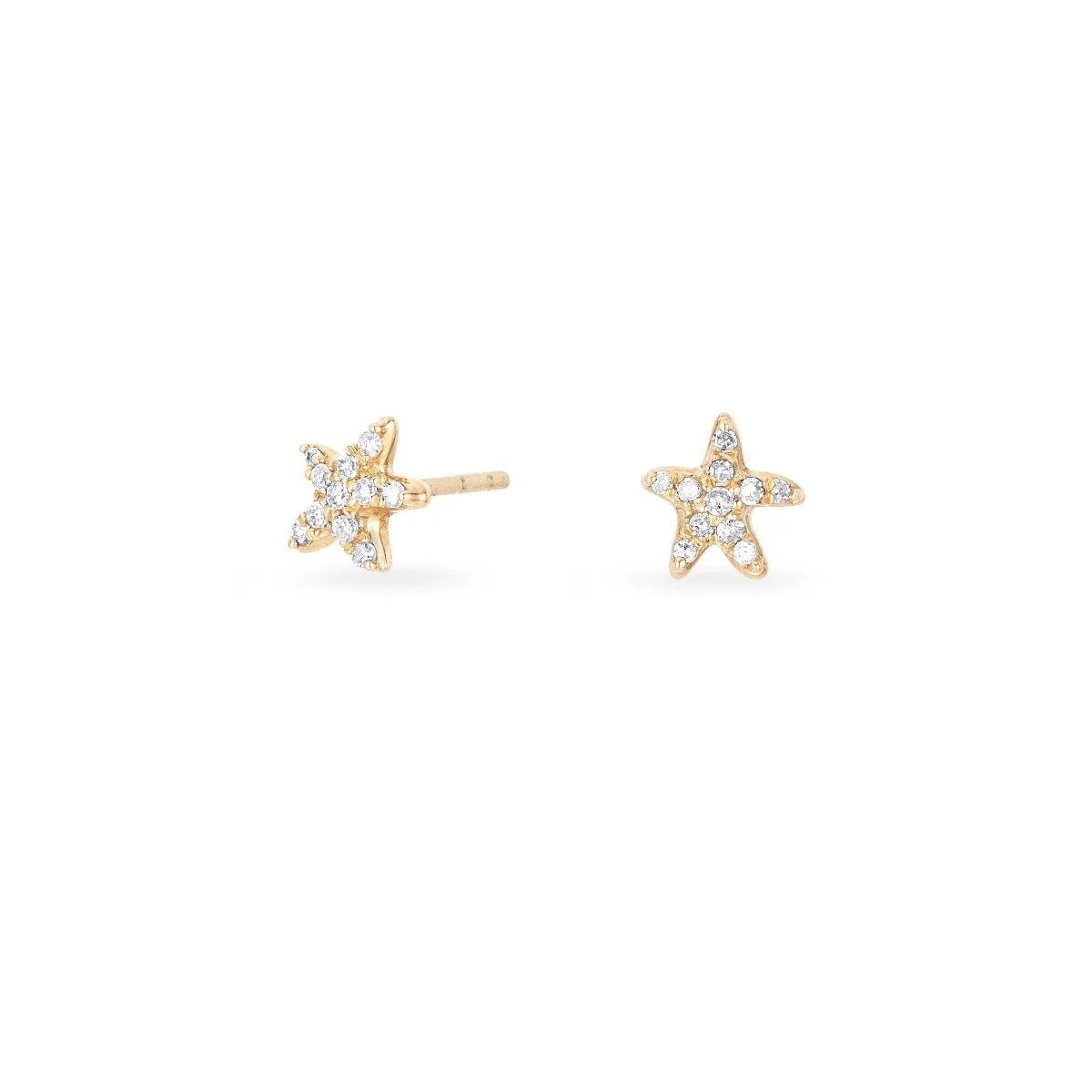 Tiny Pavé Starfish Posts sold by Adina Reyter product image thumbnail 3