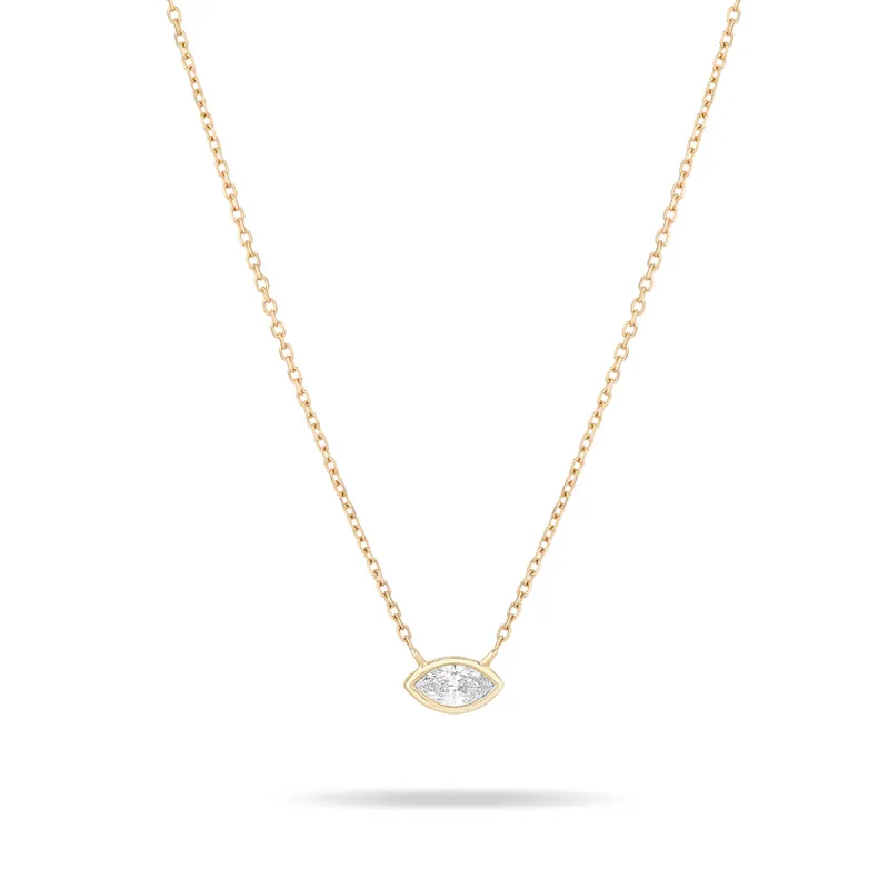 Stacking Diamond Marquise Necklace sold by Adina Reyter