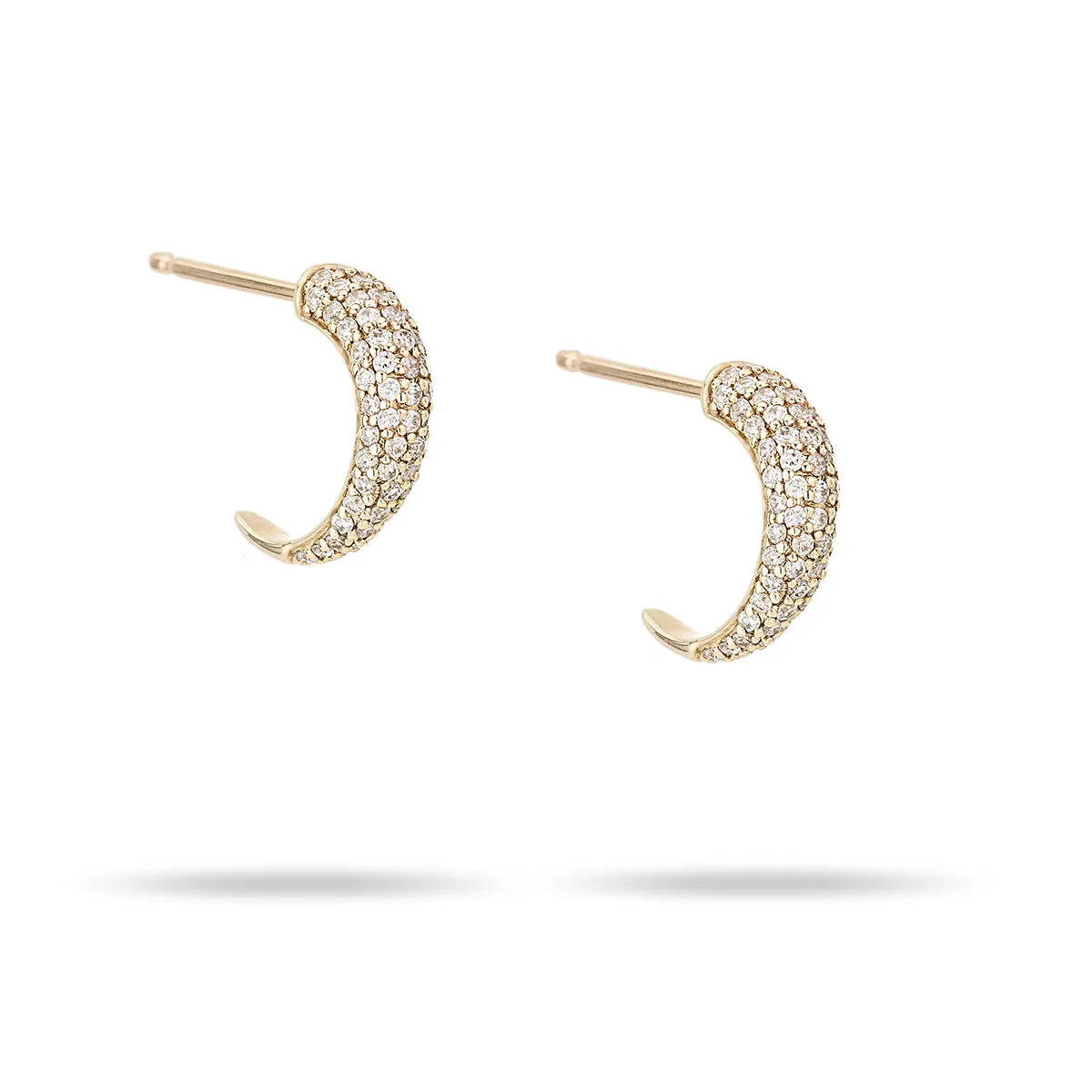 Thorn Pavé Huggie Hoops sold by Adina Reyter