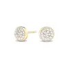 Solid Pavé Disc Posts sold by Adina Reyter