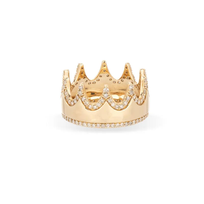 Pavé Crown Eternity Ring sold by Adina Reyter