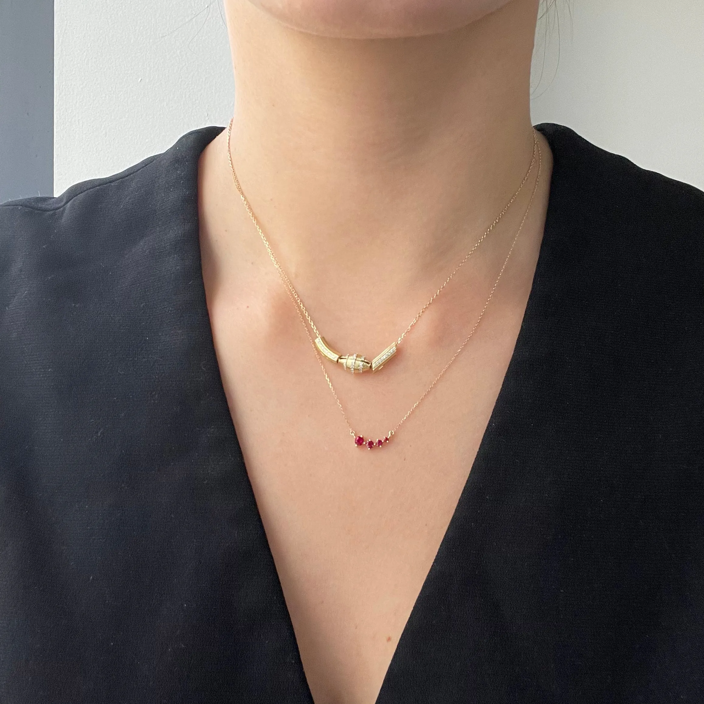 Pasta Pave Trio Necklace sold by Adina Reyter product image thumbnail 2