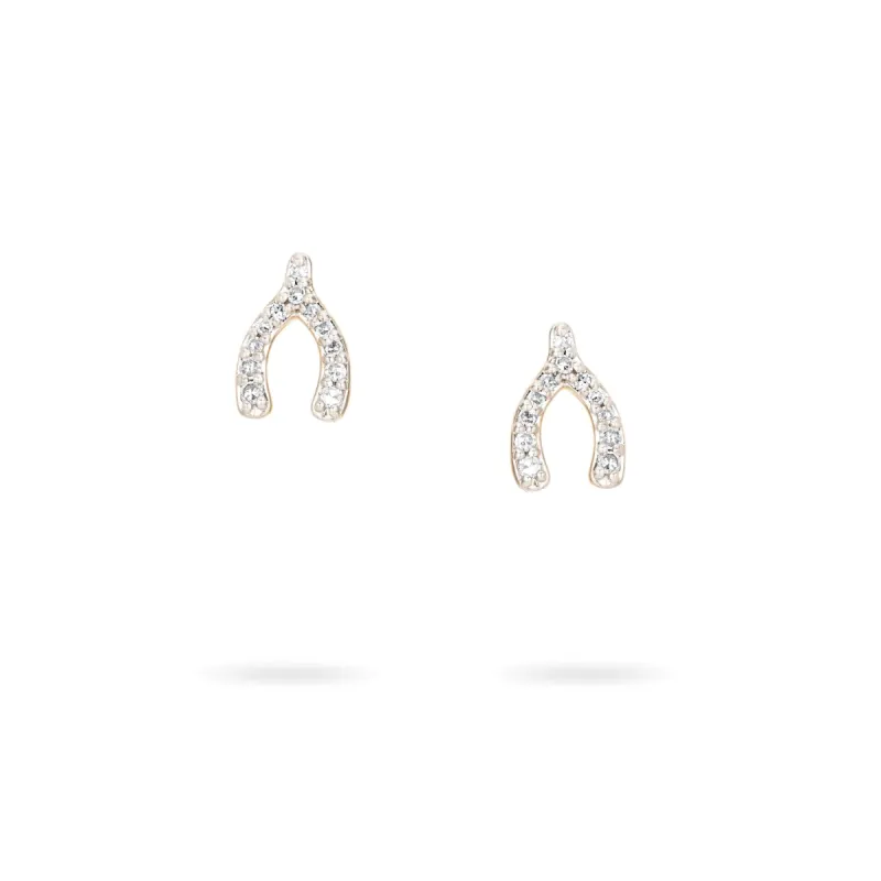 Pavé Wishbone Posts sold by Adina Reyter