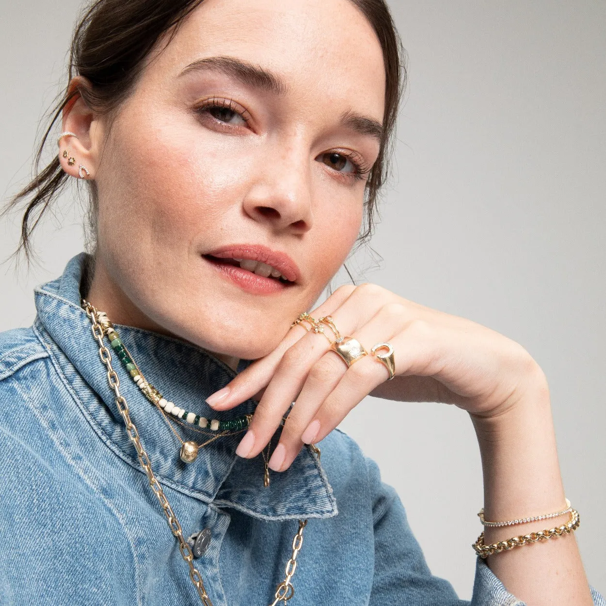 Pavé Wishbone Posts sold by Adina Reyter product image thumbnail 2