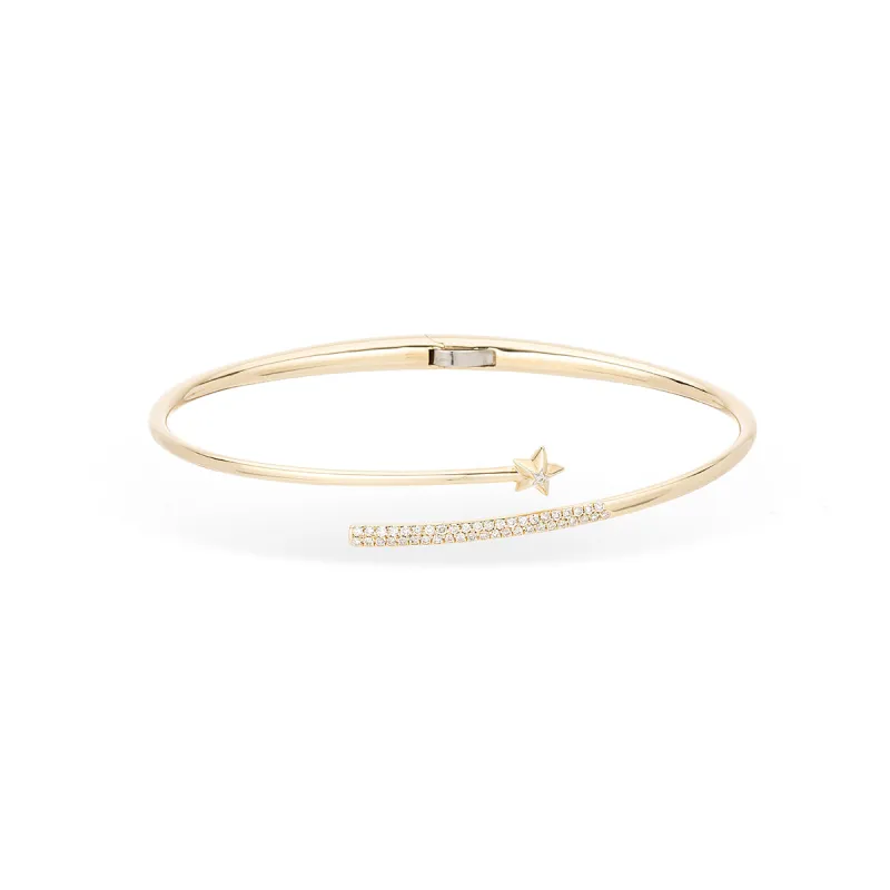 Pavé Shooting Star Hinged Cuff sold by Adina Reyter