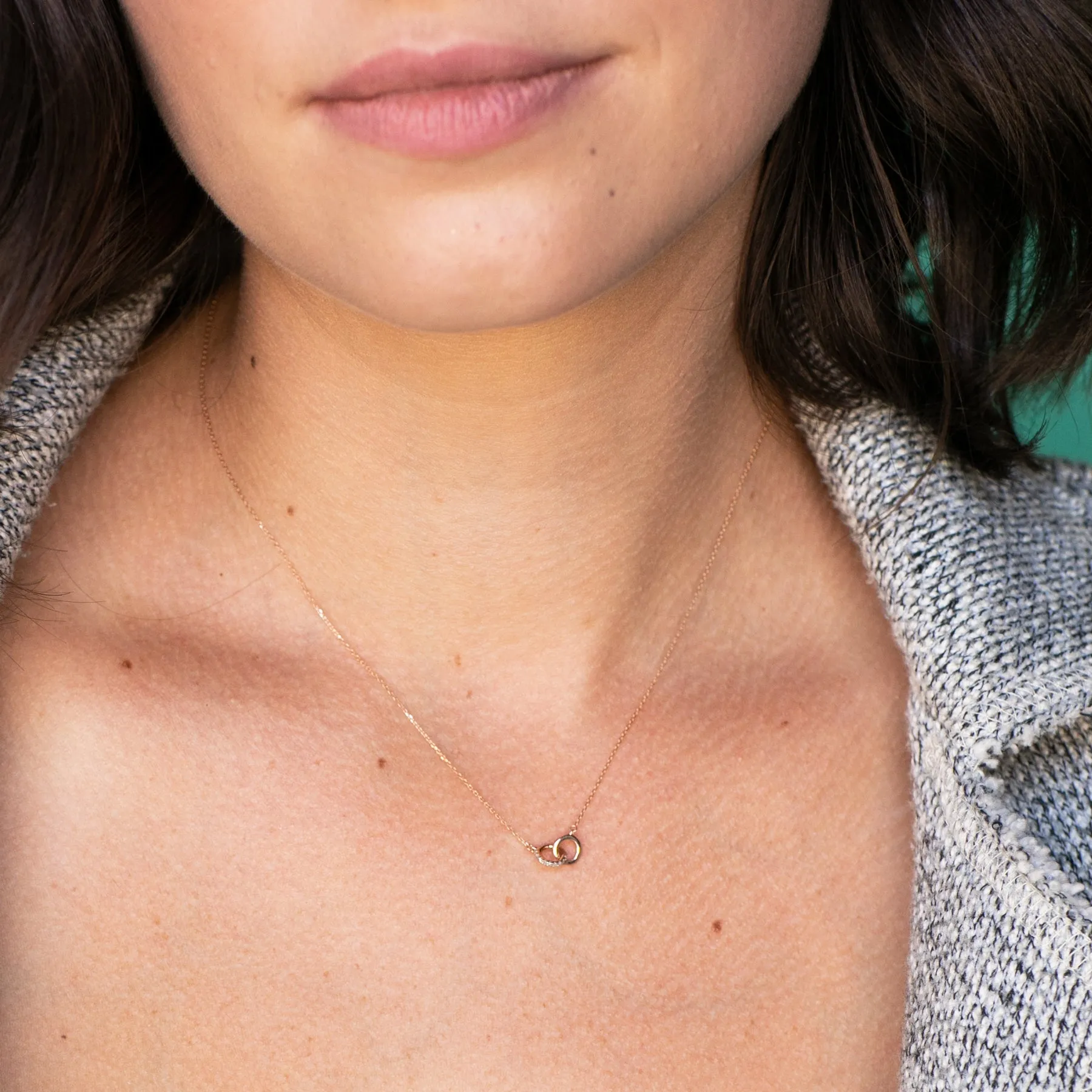 Pavé Interlocking Loop Necklace sold by Adina Reyter product image thumbnail 2
