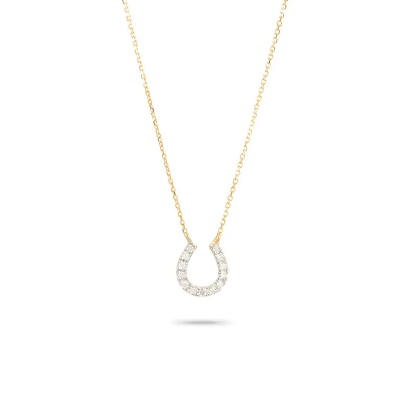 Pavé Horseshoe Necklace sold by Adina Reyter