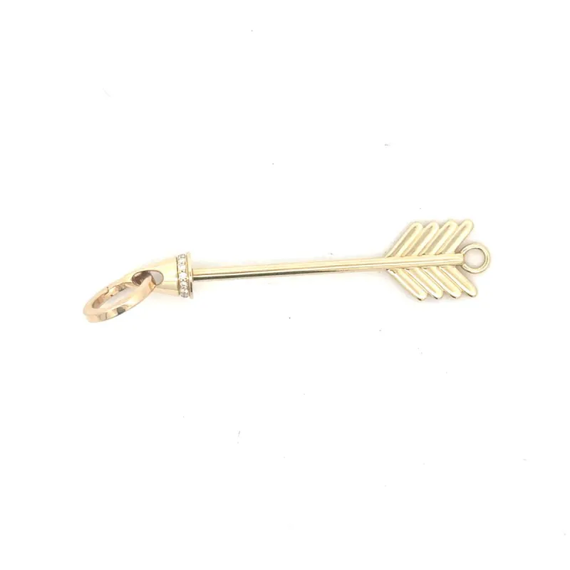 One of a Kind Smaller Pave Diamond Arrow Hinged Charm sold by Adina Reyter