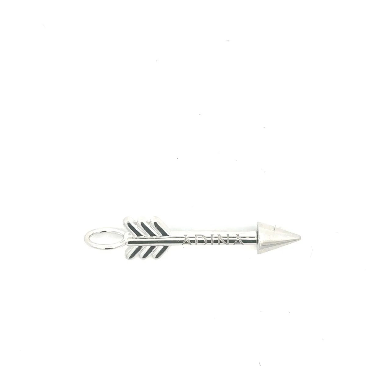 One of a Kind Small Arrow Key Charm in Sterling Silver sold by Adina Reyter
