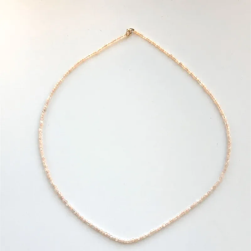 One of a Kind Peach Moonstone Gemstone Necklace sold by Adina Reyter