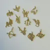 One of a Kind Mixed Diamond Virgo Zodiac Hinged Charm sold by Adina Reyter
