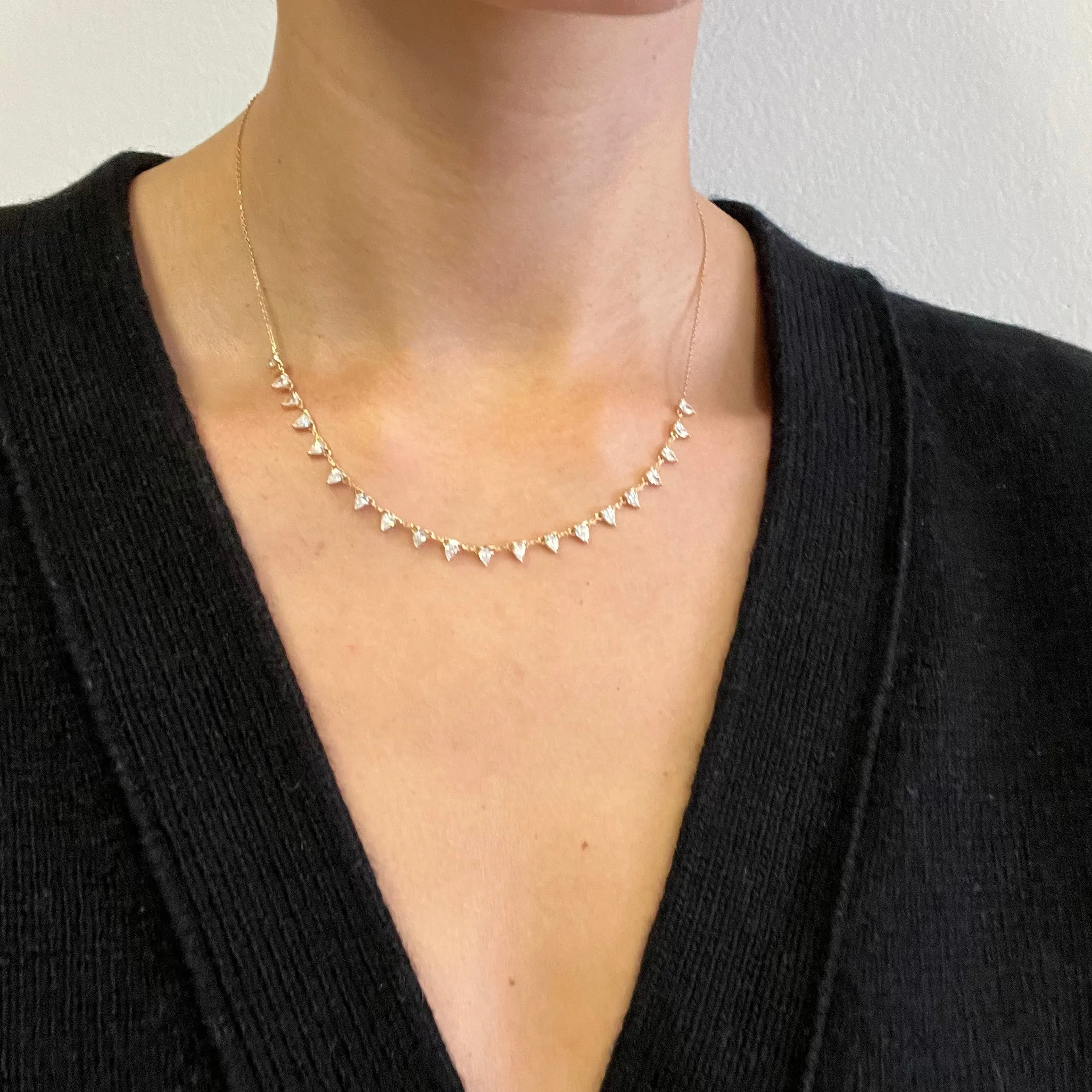 One of a Kind Pear Lab Grown Diamond Drop Necklace sold by Adina Reyter product image thumbnail 3