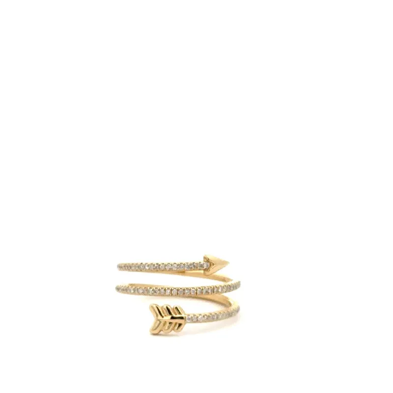 One of a Kind Pavé Arrow Wrap Ring Size 6 sold by Adina Reyter