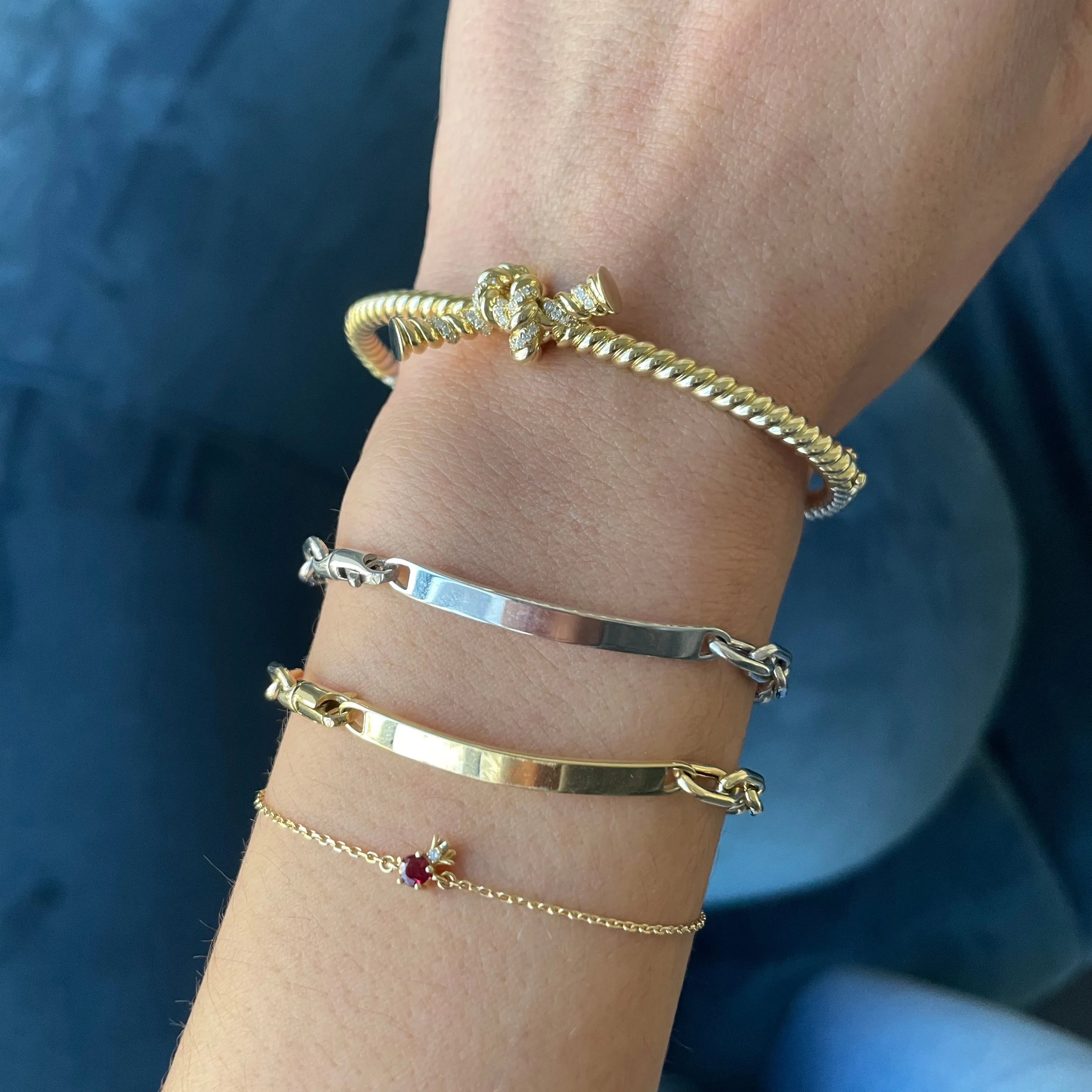 One of a Kind Pavé Rope Knot Bangle Bracelet sold by Adina Reyter product image thumbnail 2