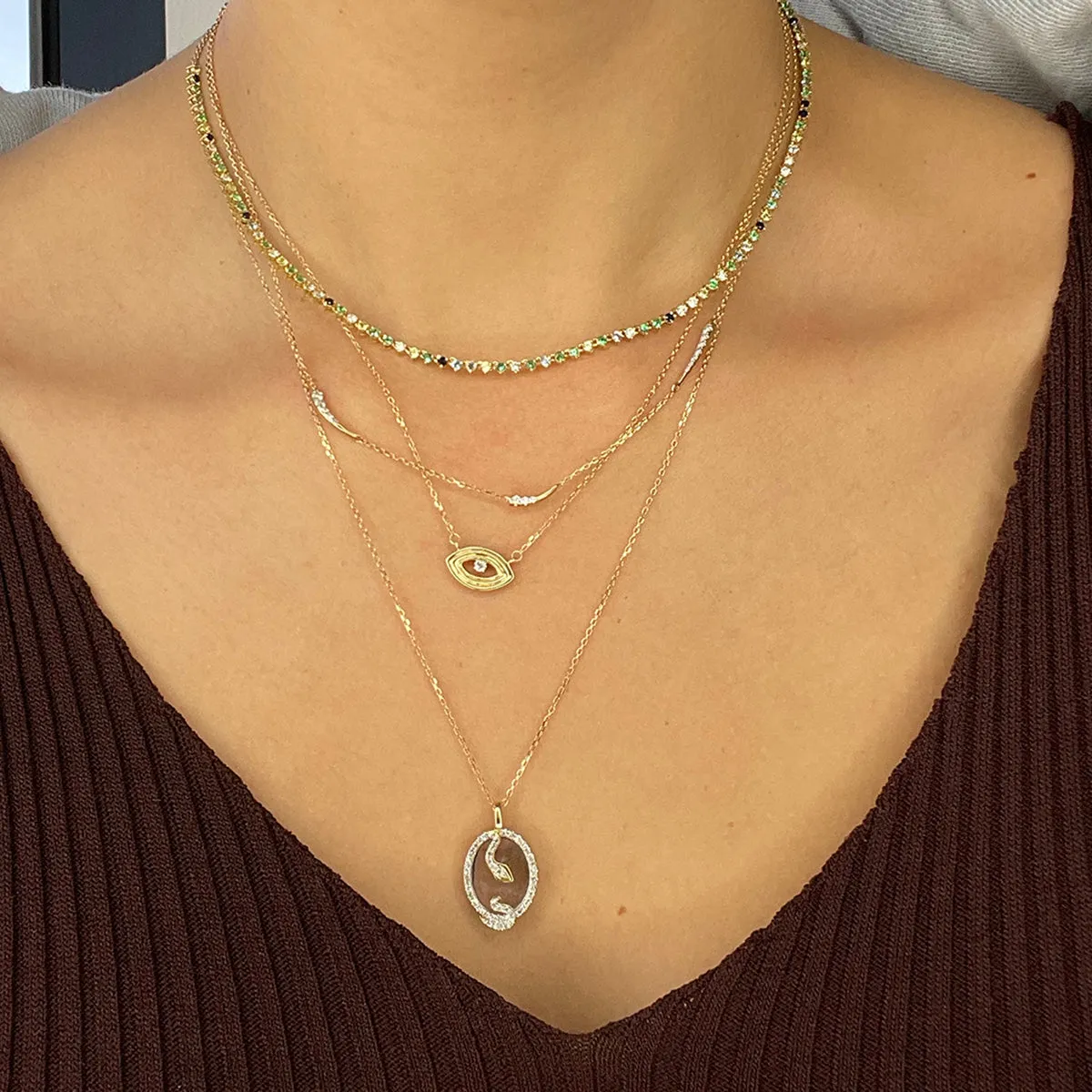 One of a Kind Pave Thorn Station Necklace sold by Adina Reyter product image thumbnail 2