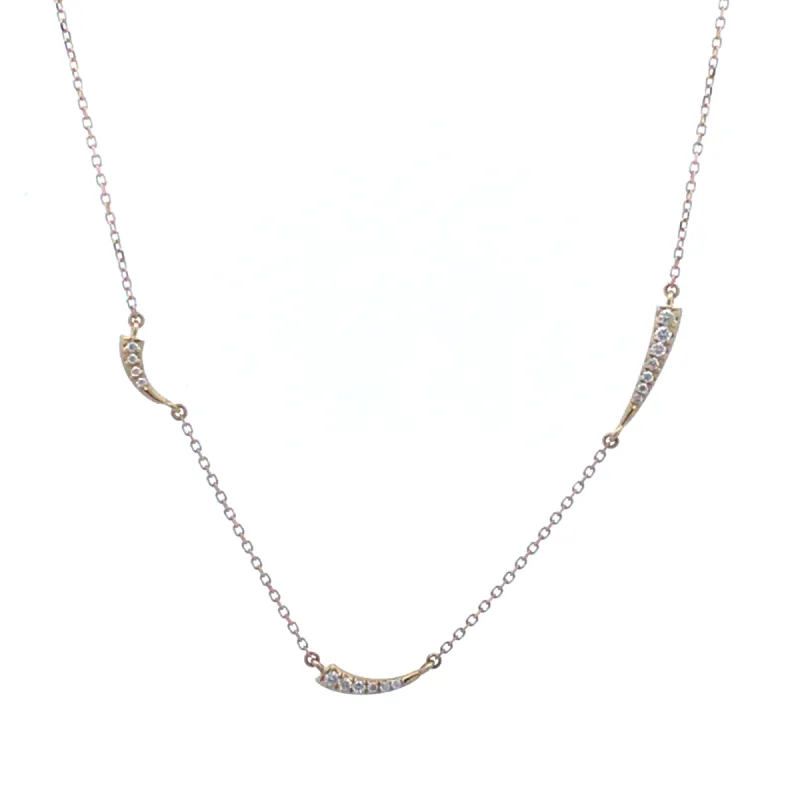 One of a Kind Pave Thorn Station Necklace sold by Adina Reyter