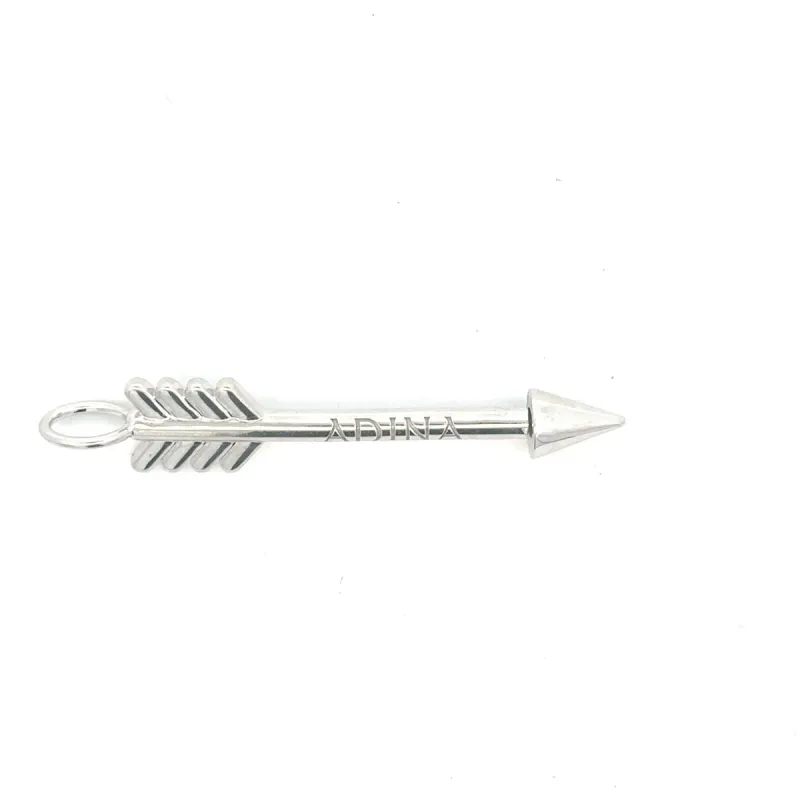 One of a Kind Large Arrow Key Charm  in Sterling Silver sold by Adina Reyter