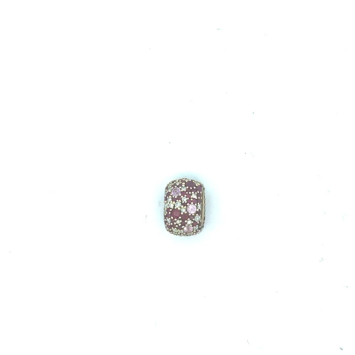 One of a Kind Giant Diamond + Pink Sapphire + Ruby Pave Bead sold by Adina Reyter