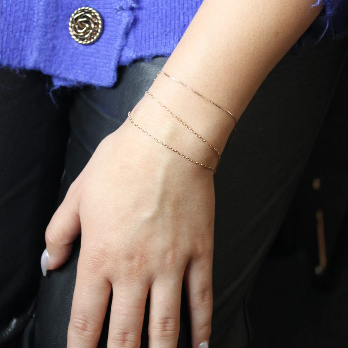 One of a Kind Box Chain Bracelet sold by Adina Reyter product image thumbnail 2