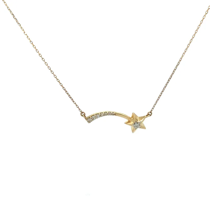One of a Kind Diamond Small Shooting Star Arc Necklace sold by Adina Reyter