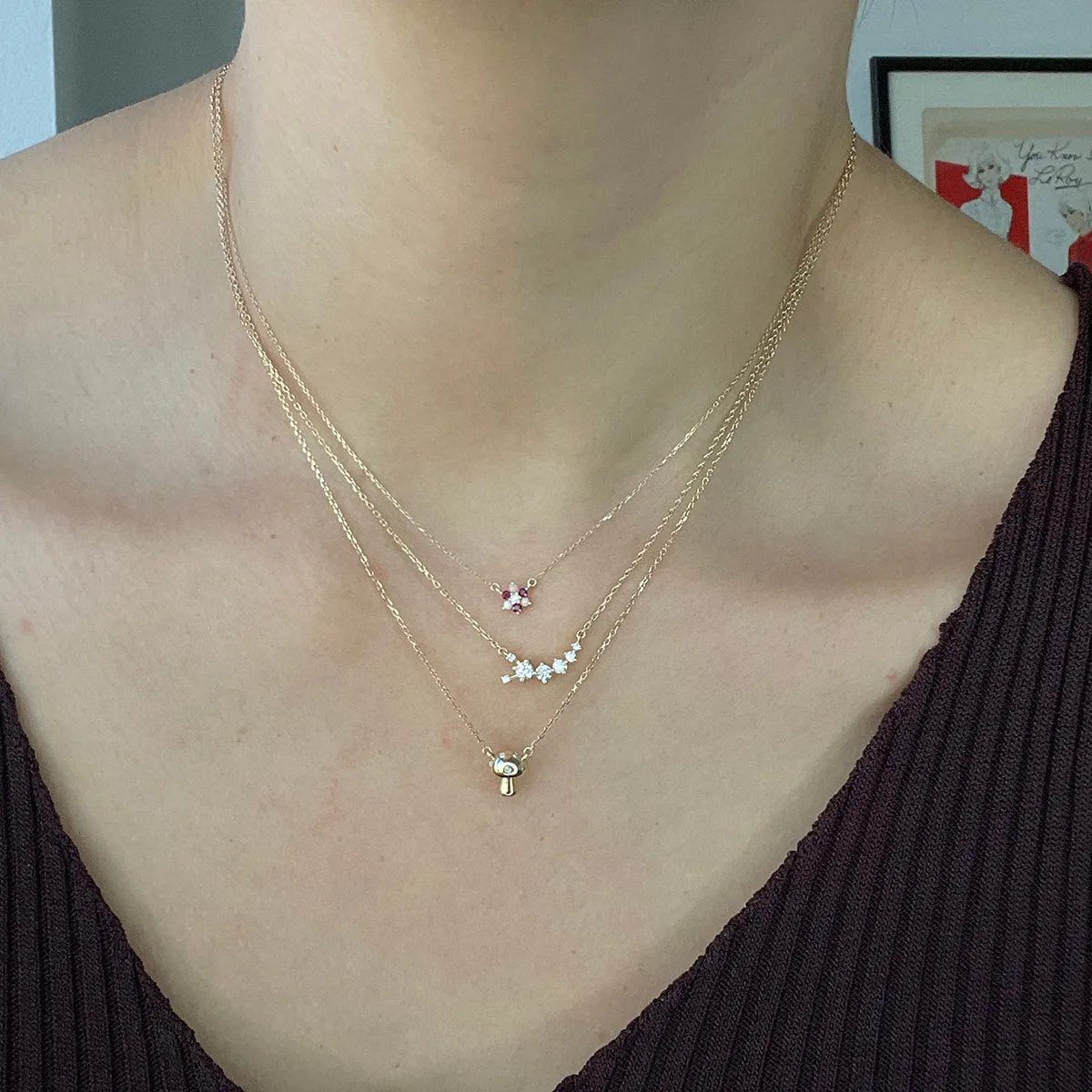 One of a Kind Large Diamond Caterpillar Necklace sold by Adina Reyter product image thumbnail 2