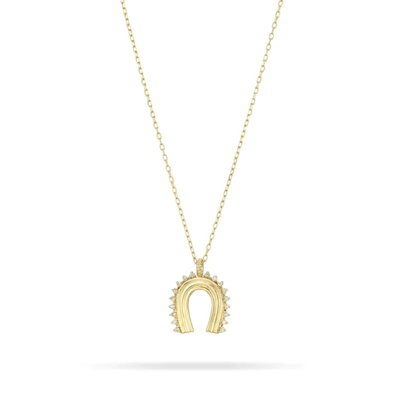 Groovy Diamond Horseshoe Necklace sold by Adina Reyter