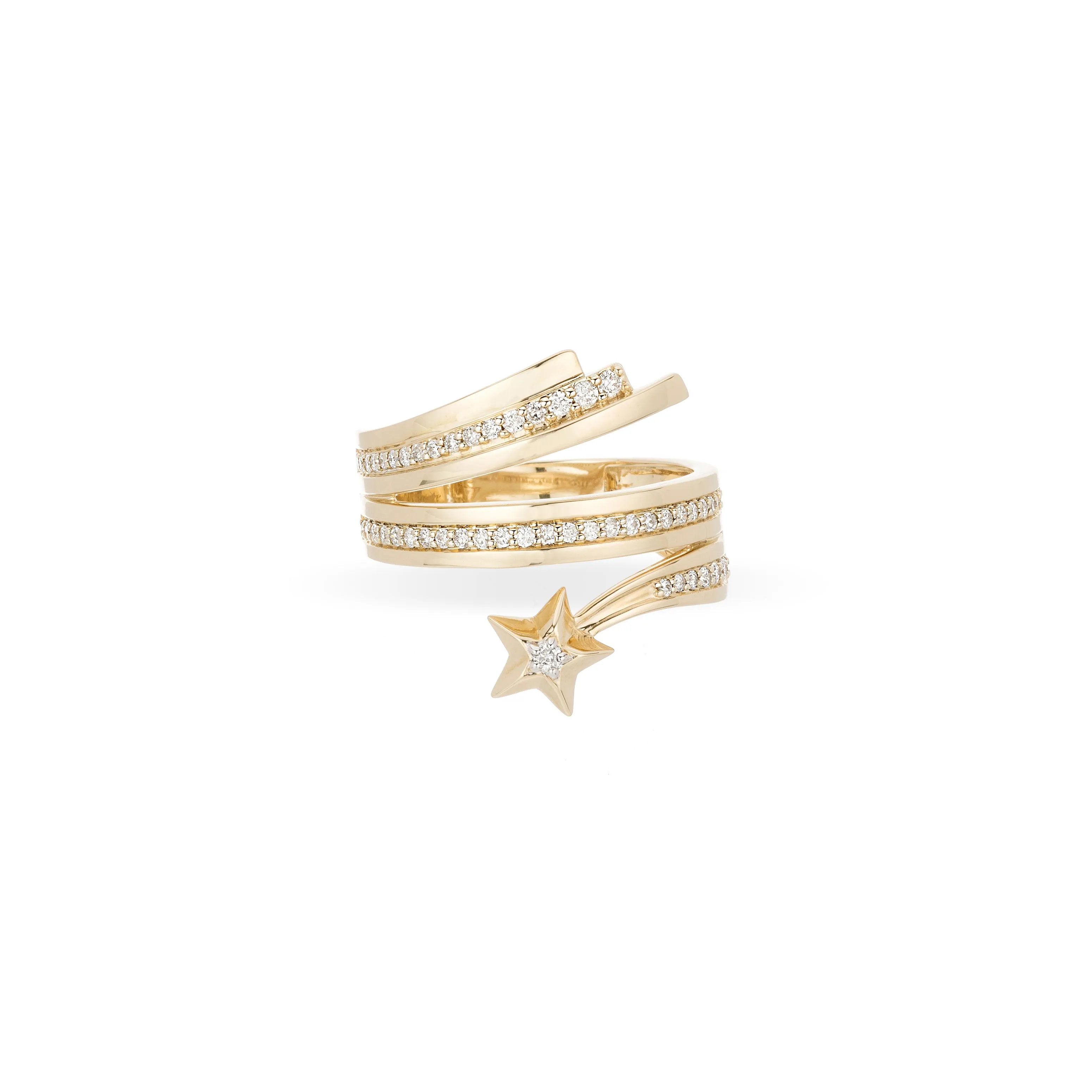 Large Pavé Shooting Star Ring sold by Adina Reyter