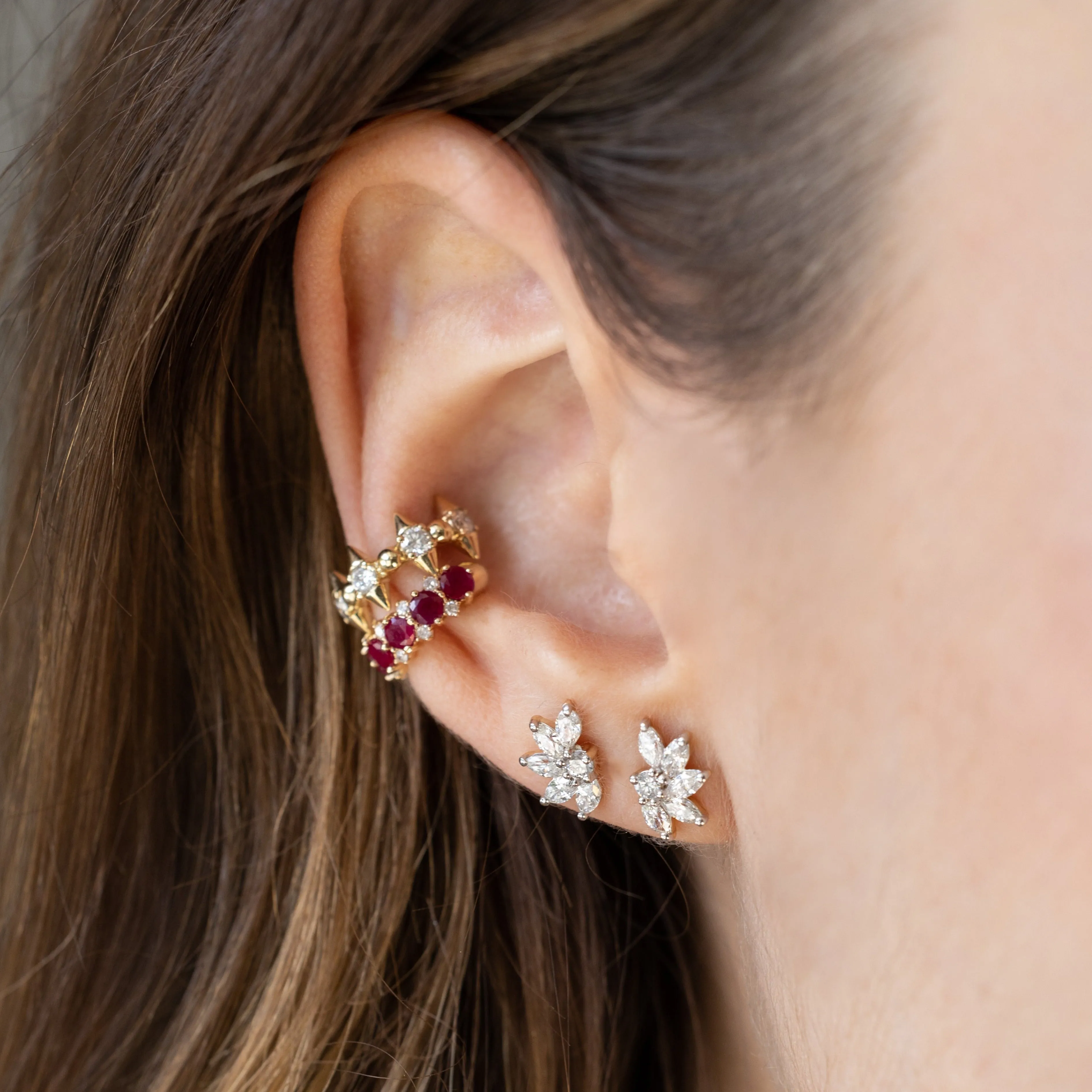 London Large Diamond Spike Earcuff sold by Adina Reyter product image thumbnail 2