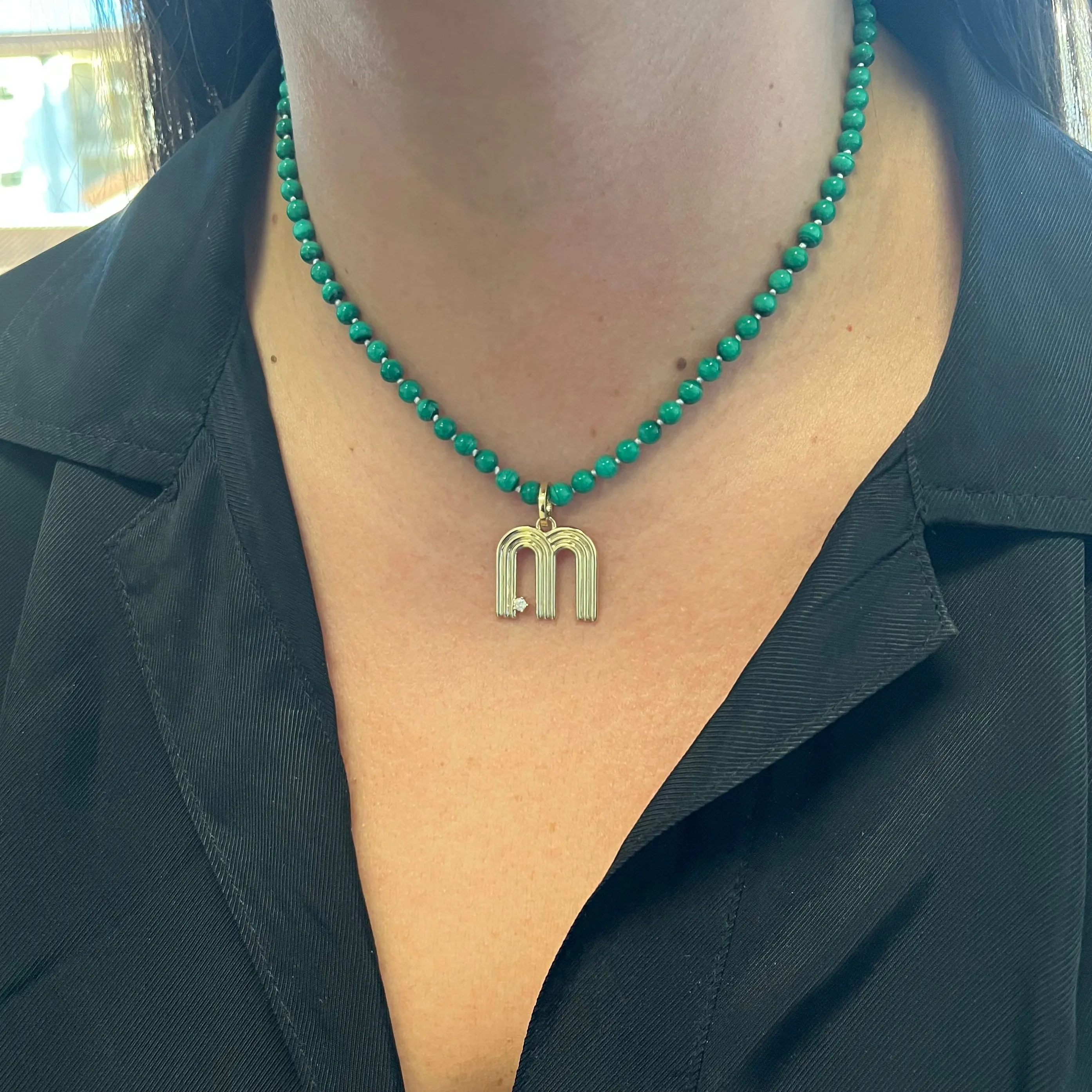 Chunky Round Green Malachite Necklace sold by Adina Reyter product image thumbnail 2